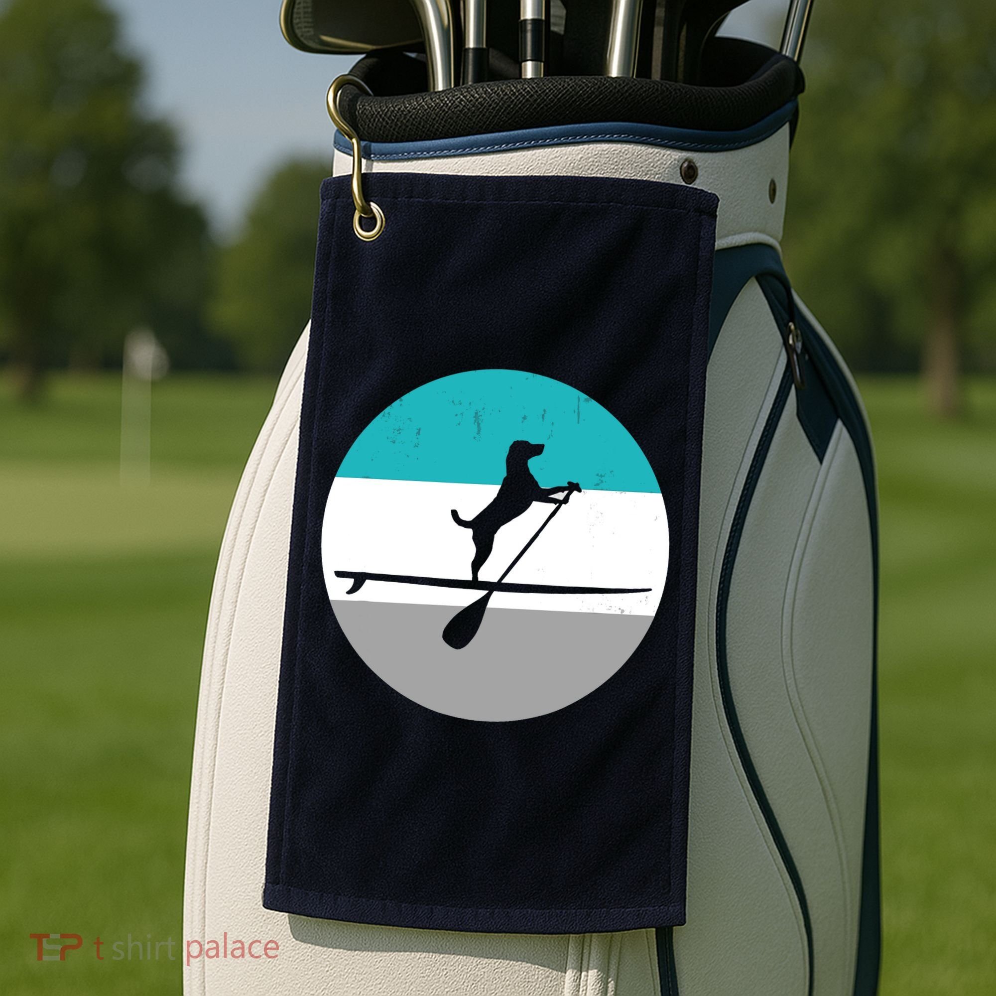 Stand Up Paddle Boarding with dog - Paddelsport SUP Board Golf Towel
