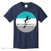 Stand Up Paddle Boarding with dog - Paddelsport SUP Board Kids T-Shirt thumb 0