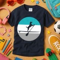 Stand Up Paddle Boarding with dog - Paddelsport SUP Board Kids T-Shirt thumb 3