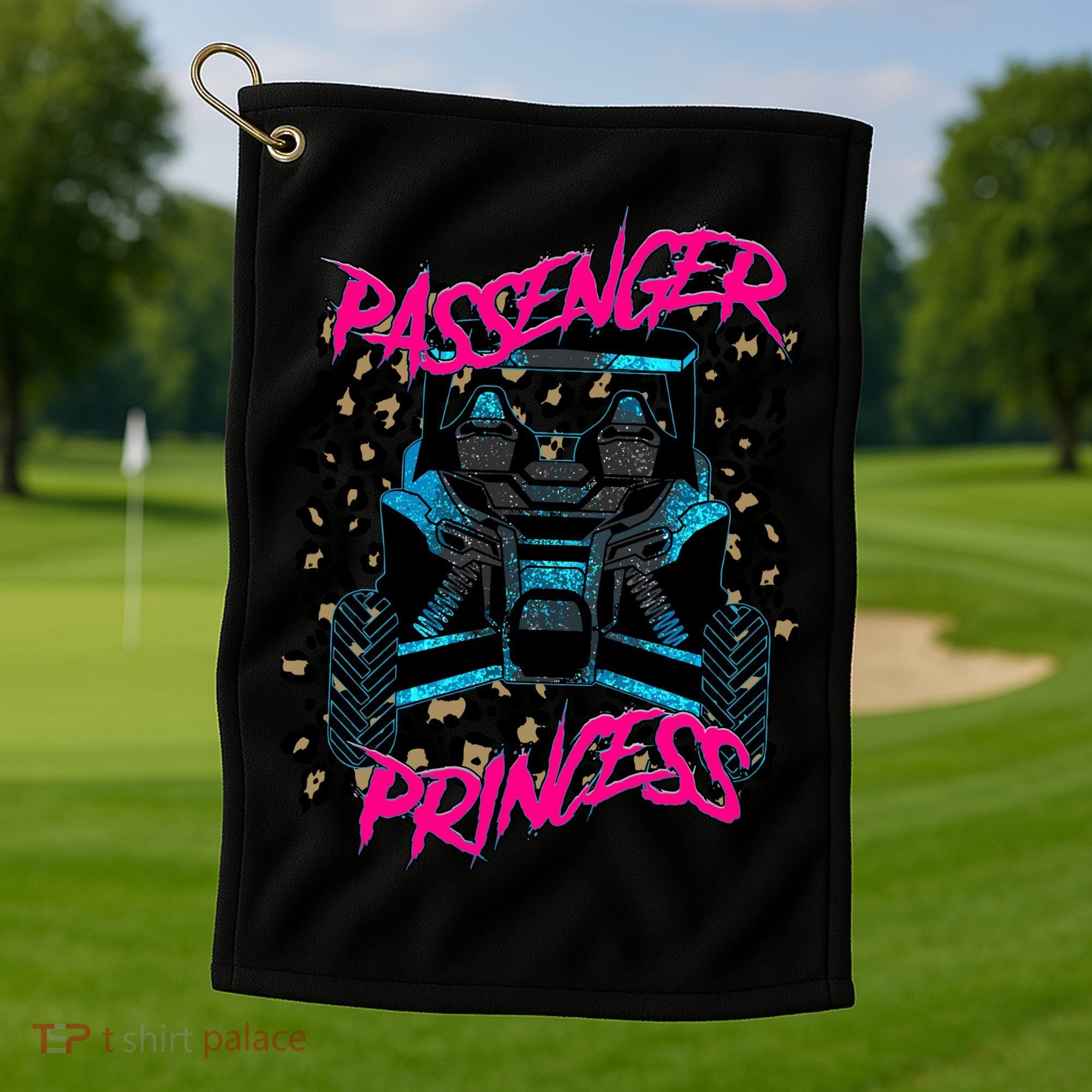 Sxs Utv Passenger Princess Adventure Offroad Golf Towel