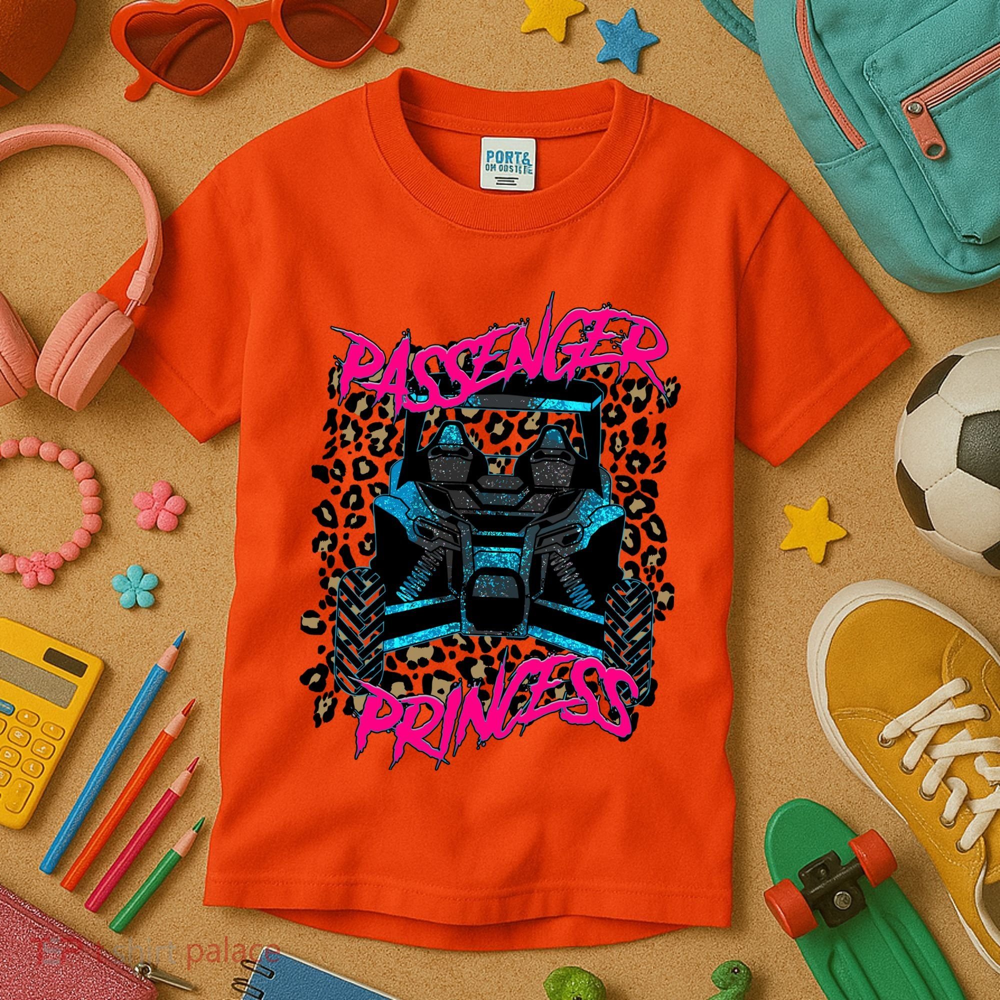 Sxs Utv Passenger Princess Adventure Offroad Kids T-Shirt