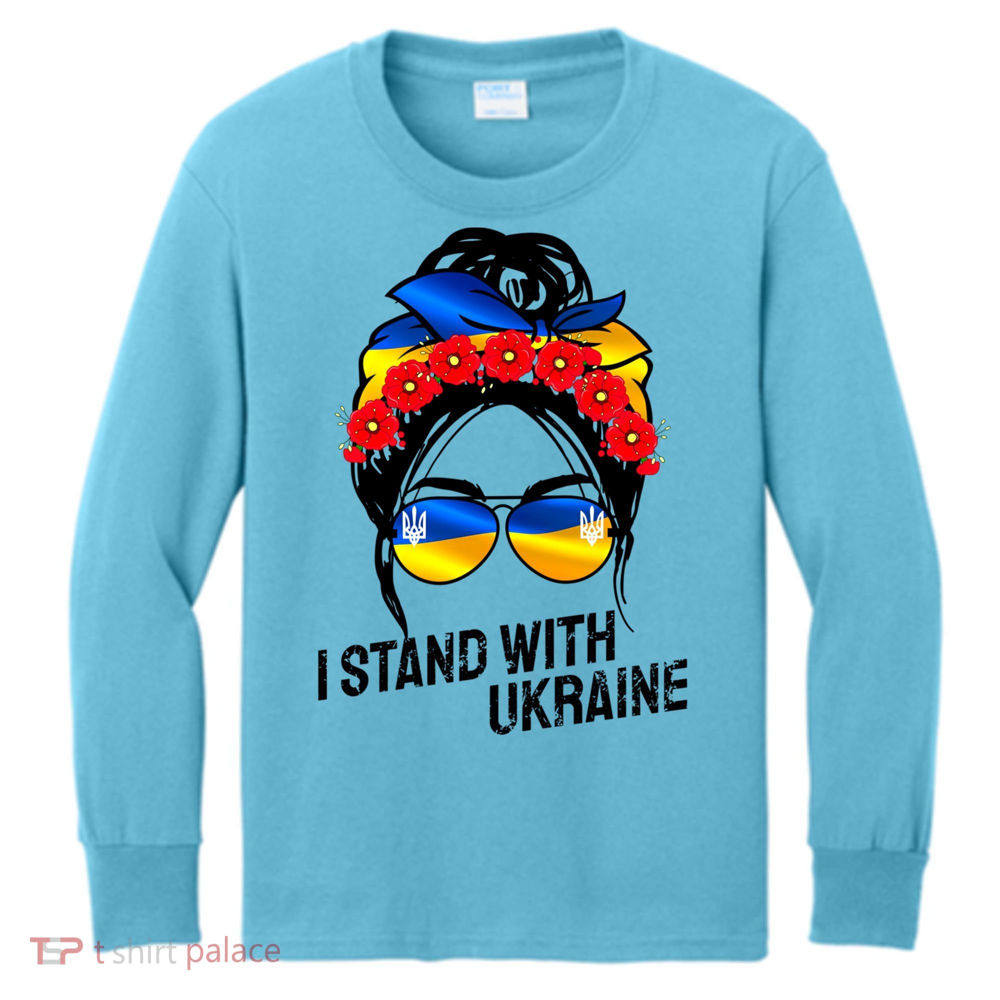 Support Ukraine Pride I Stand With Ukraine Flag Gift Kids Long Sleeve Shirt