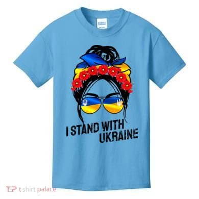 Support Ukraine Pride I Stand With Ukraine Flag Gift Kids T-Shirt