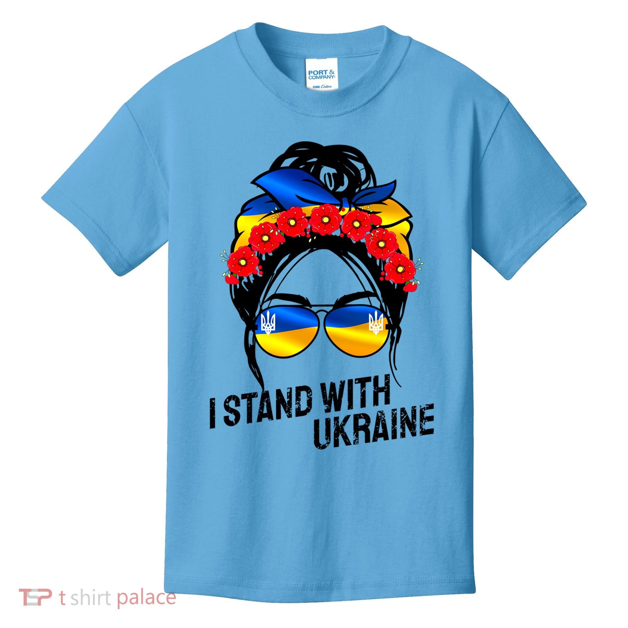 Support Ukraine Pride I Stand With Ukraine Flag Gift Kids T-Shirt