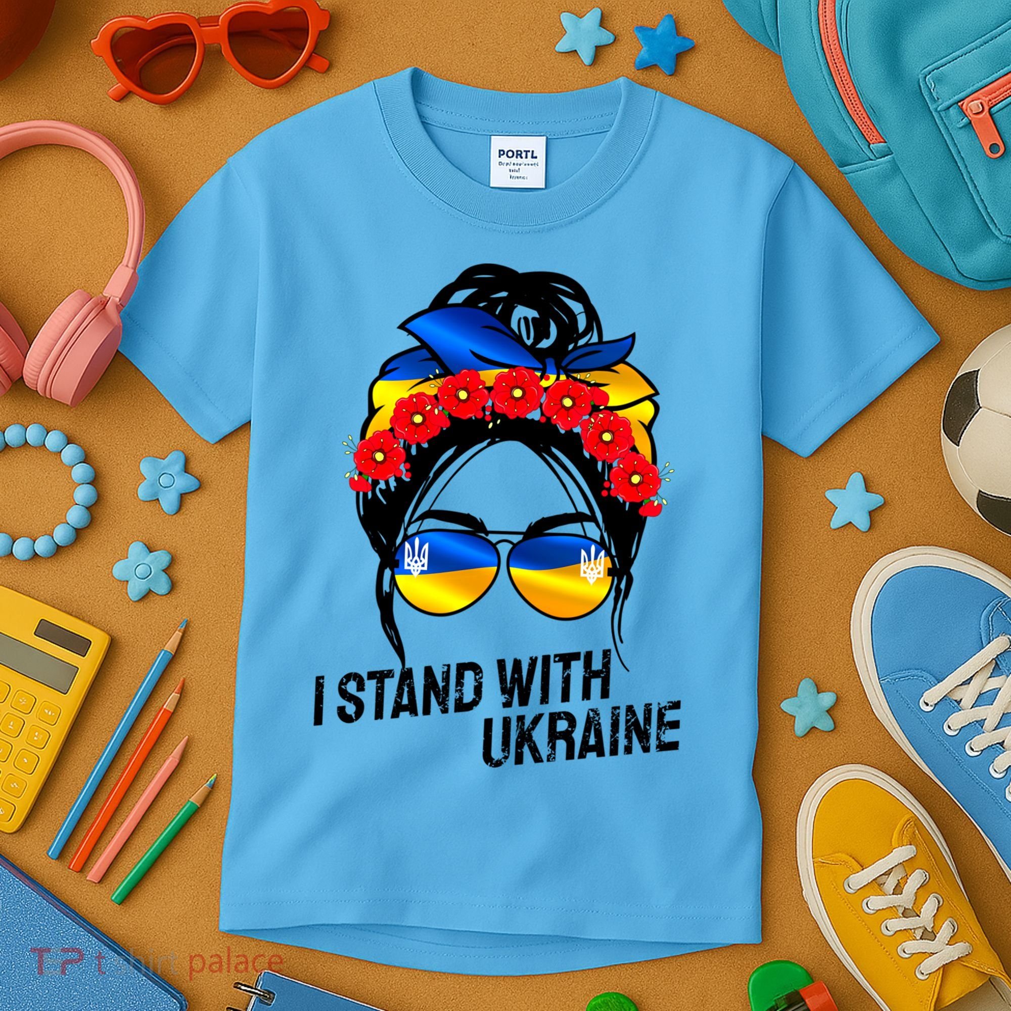 Support Ukraine Pride I Stand With Ukraine Flag Gift Kids T-Shirt