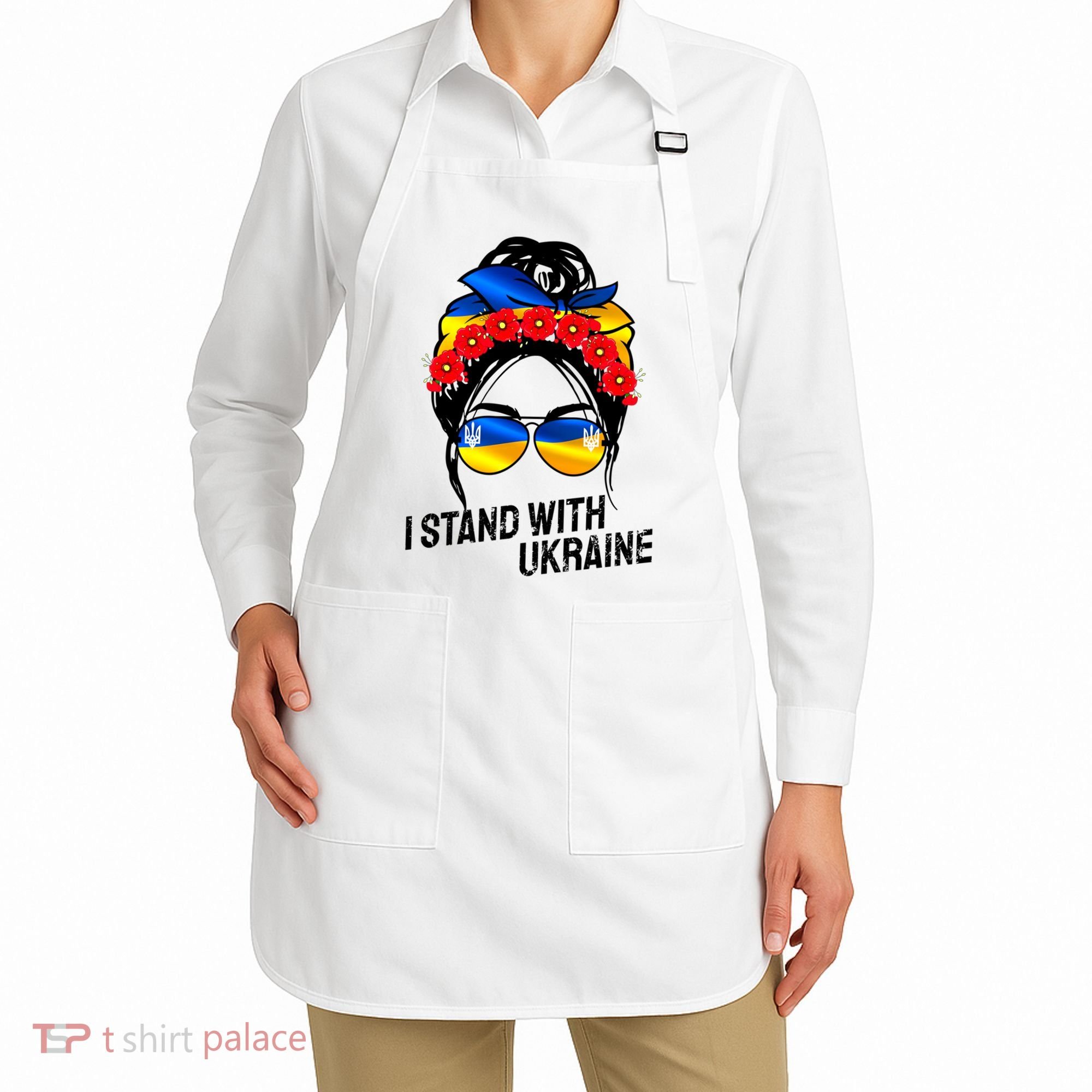 Support Ukraine Pride I Stand With Ukraine Flag Gift Apron