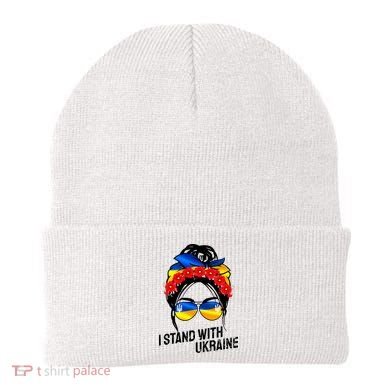 Support Ukraine Pride I Stand With Ukraine Flag Gift Beanie