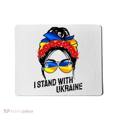 Support Ukraine Pride I Stand With Ukraine Flag Gift Mousepad