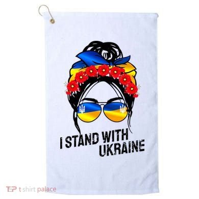 Support Ukraine Pride I Stand With Ukraine Flag Gift Golf Towel