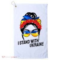 Support Ukraine Pride I Stand With Ukraine Flag Gift Golf Towel thumb 0