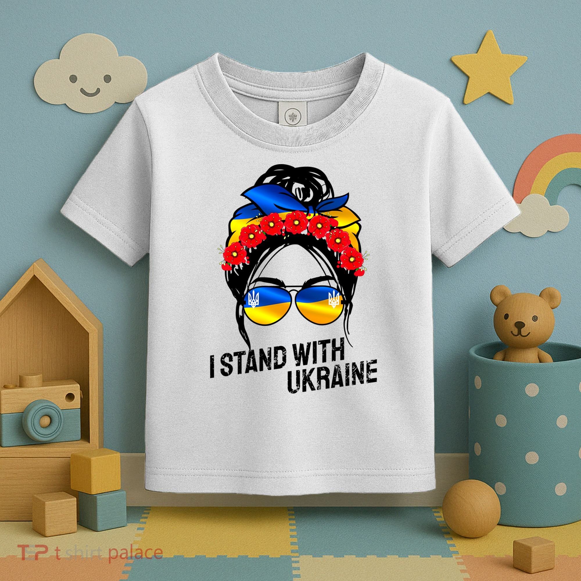 Support Ukraine Pride I Stand With Ukraine Flag Gift Toddler T-Shirt