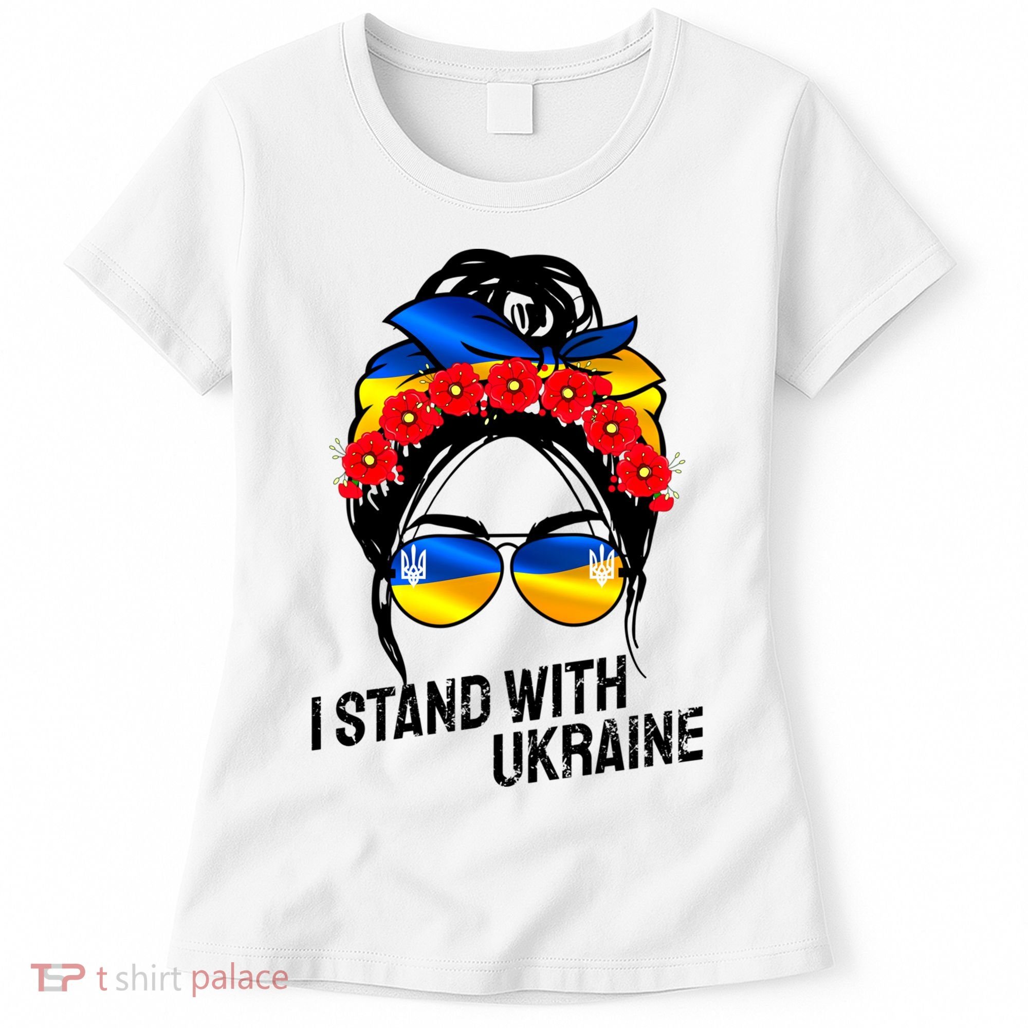 Support Ukraine Pride I Stand With Ukraine Flag Gift Women's T-Shirt
