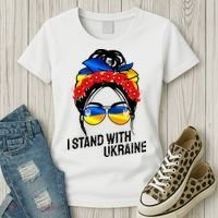 Support Ukraine Pride I Stand With Ukraine Flag Gift Women's T-Shirt thumb 3