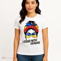 Support Ukraine Pride I Stand With Ukraine Flag Gift Women's T-Shirt thumb 4