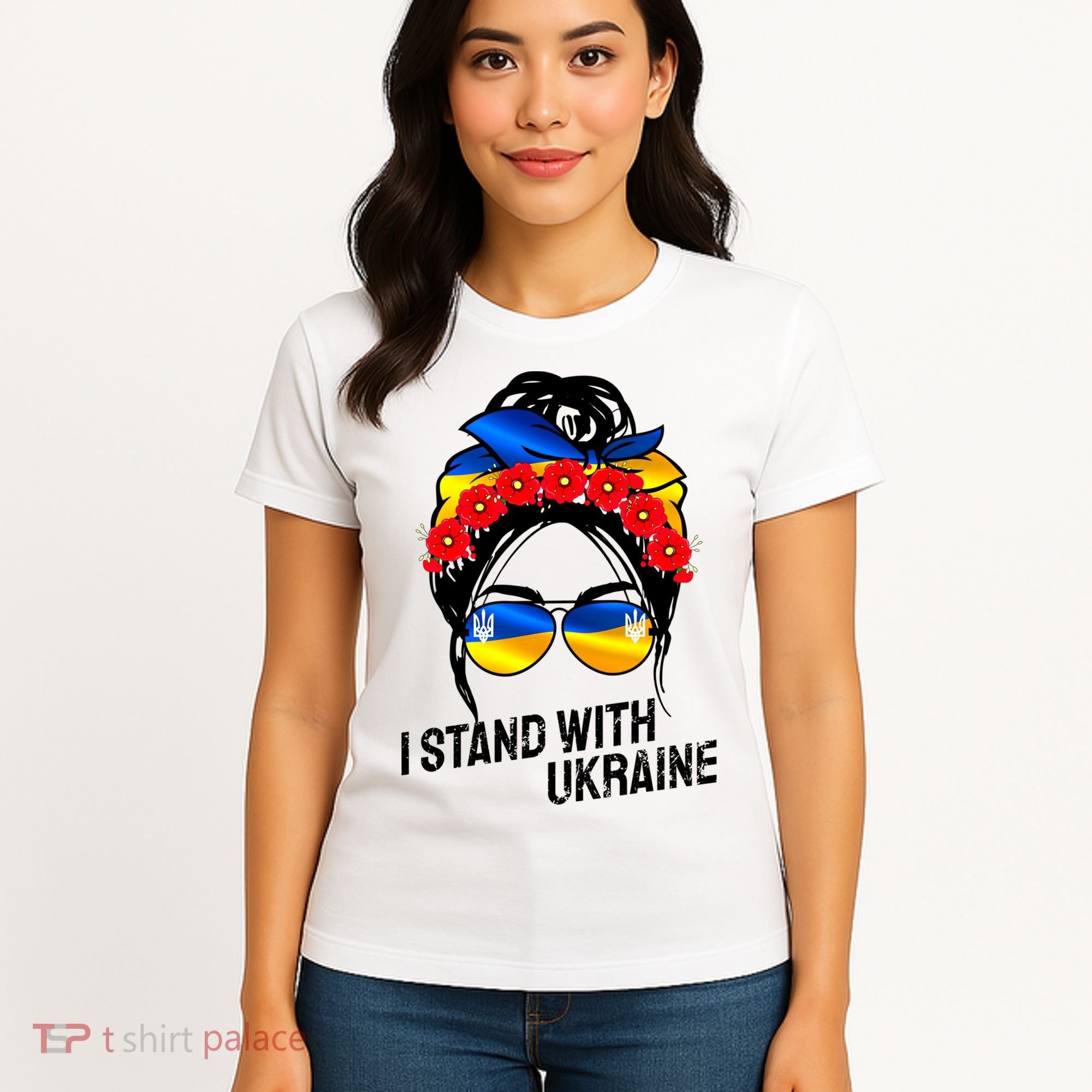 Support Ukraine Pride I Stand With Ukraine Flag Gift Women's T-Shirt