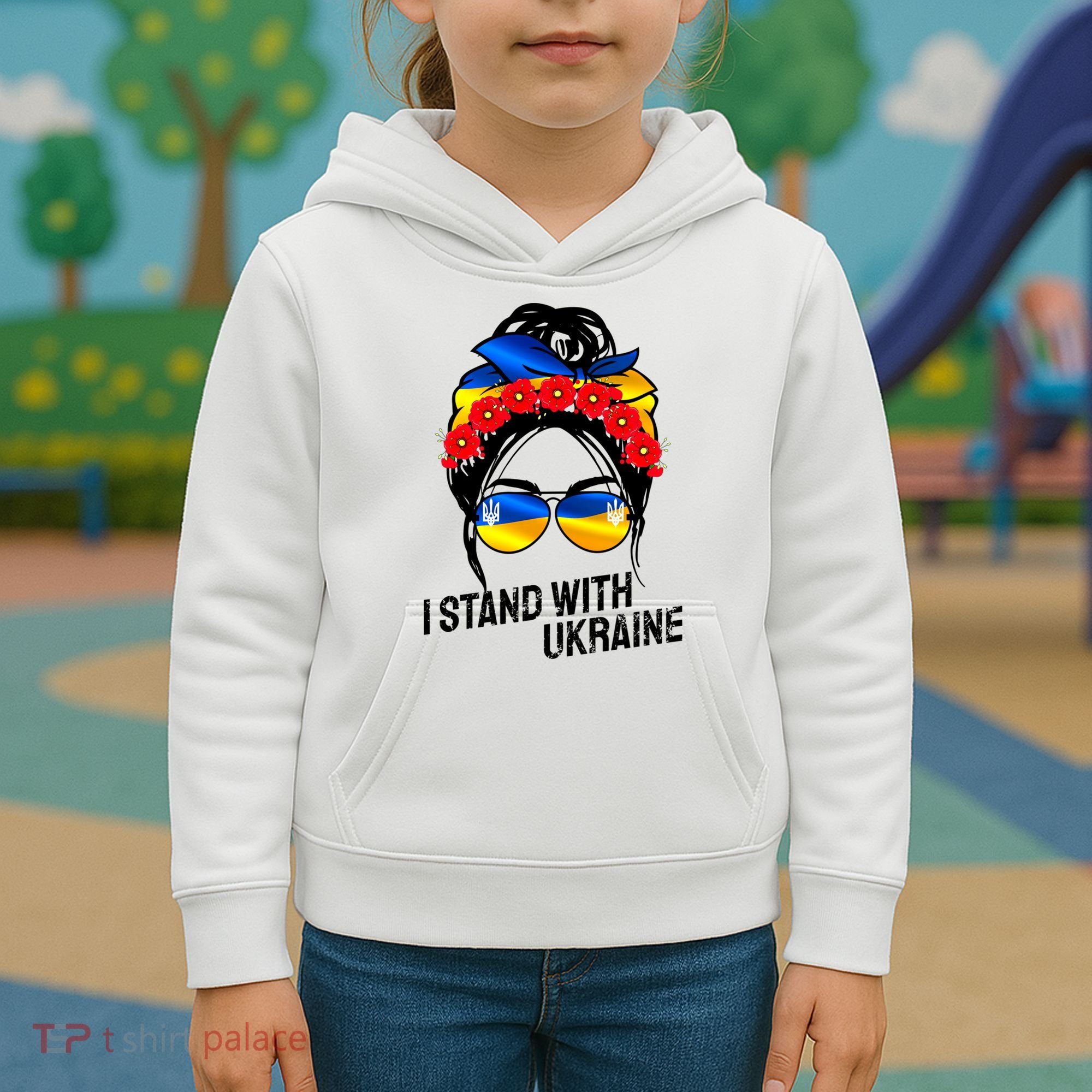 Support Ukraine Pride I Stand With Ukraine Flag Gift Kids Hoodie