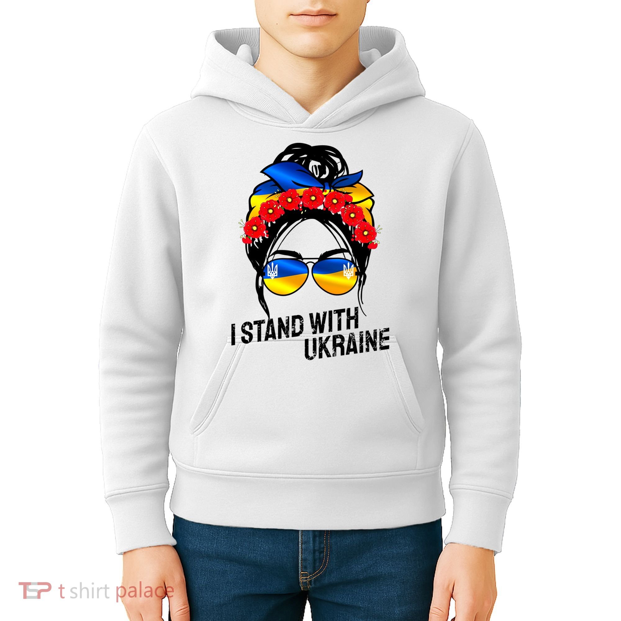 Support Ukraine Pride I Stand With Ukraine Flag Gift Kids Hoodie