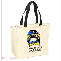 Support Ukraine Pride I Stand With Ukraine Flag Gift Tote Bag thumb 2
