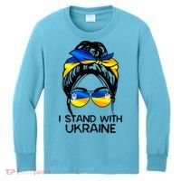 Support Ukraine Pride I Stand With Ukraine Flag Gift Kids Long Sleeve Shirt thumb 0