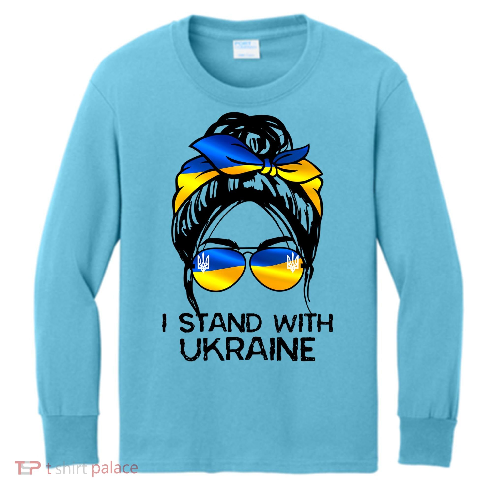 Support Ukraine Pride I Stand With Ukraine Flag Gift Kids Long Sleeve Shirt