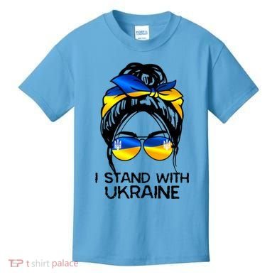 Support Ukraine Pride I Stand With Ukraine Flag Gift Kids T-Shirt