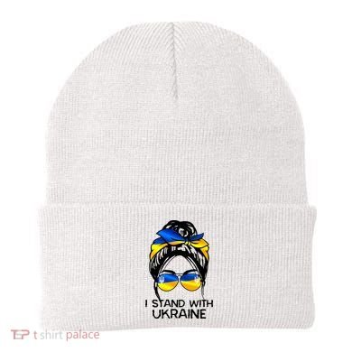 Support Ukraine Pride I Stand With Ukraine Flag Gift Beanie