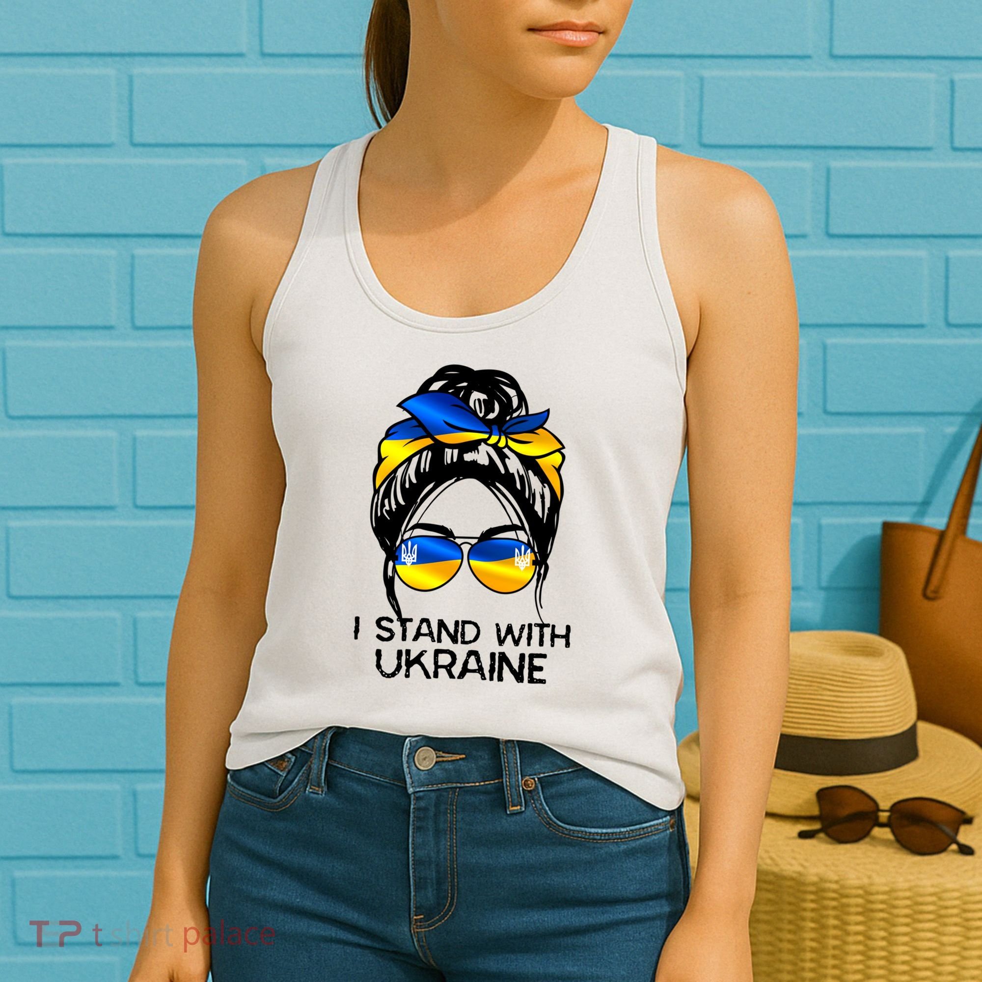 Support Ukraine Pride I Stand With Ukraine Flag Gift Women's Tank Top