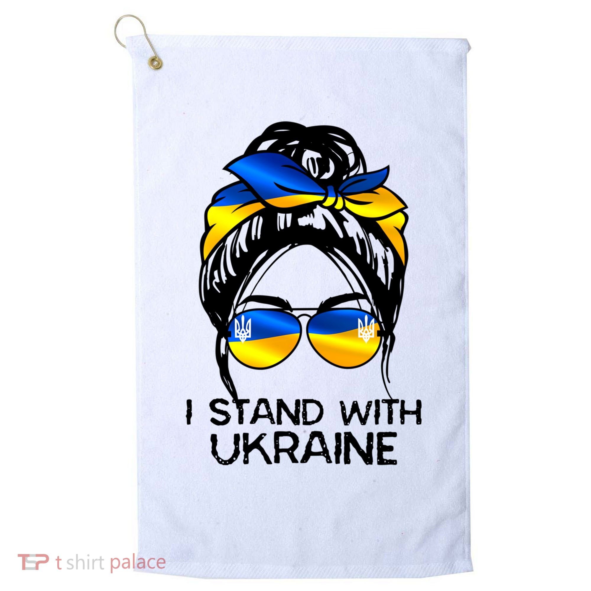 Support Ukraine Pride I Stand With Ukraine Flag Gift Golf Towel
