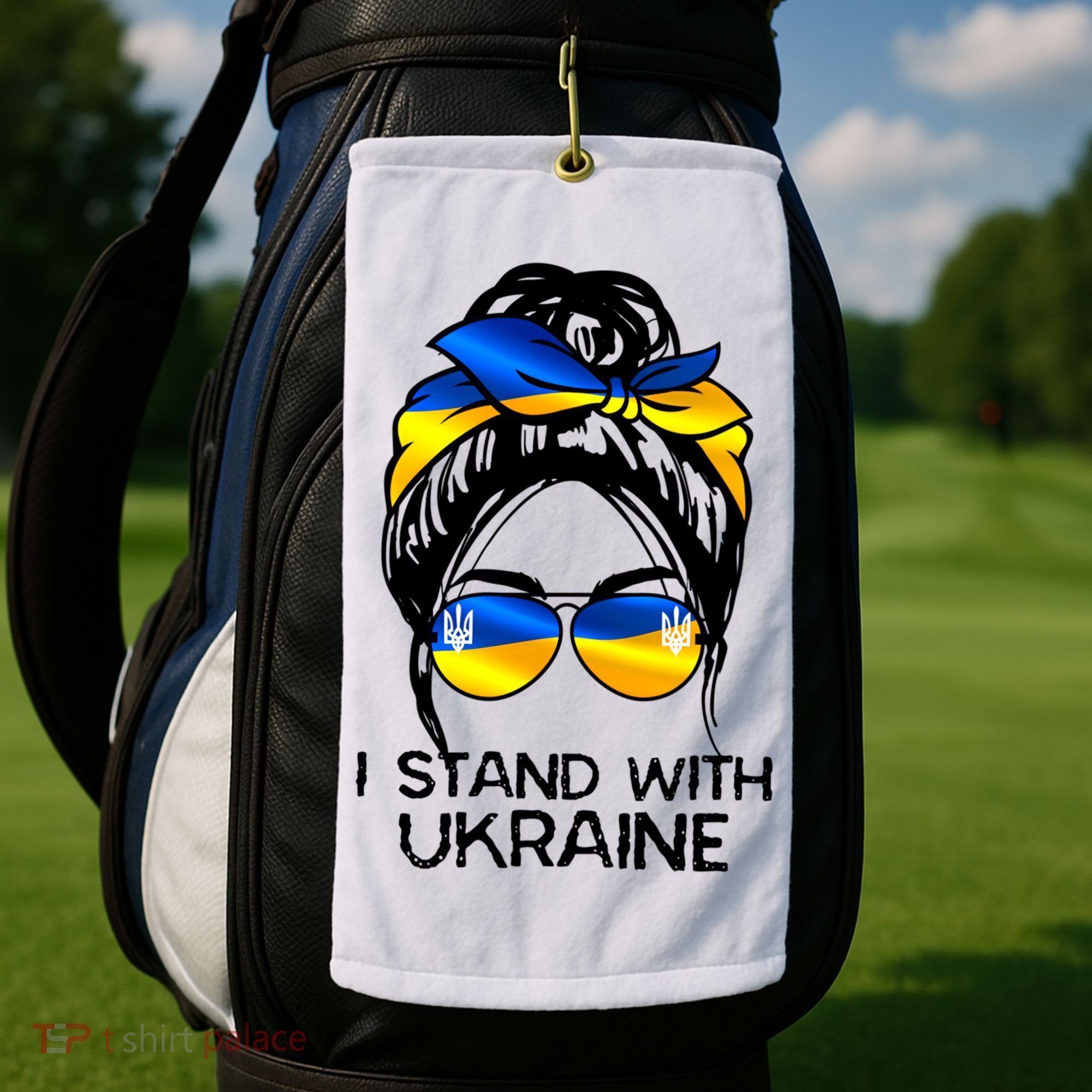 Support Ukraine Pride I Stand With Ukraine Flag Gift Golf Towel