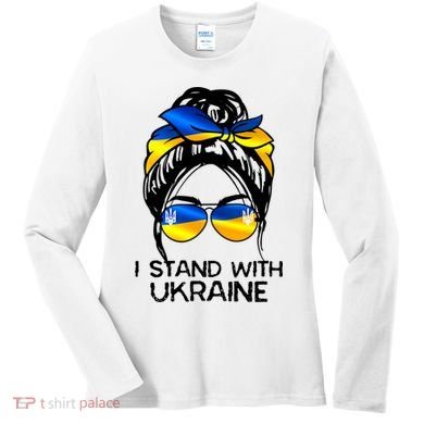 Support Ukraine Pride I Stand With Ukraine Flag Gift Women's Long Sleeve Shirt