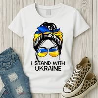 Support Ukraine Pride I Stand With Ukraine Flag Gift Women's T-Shirt thumb 3