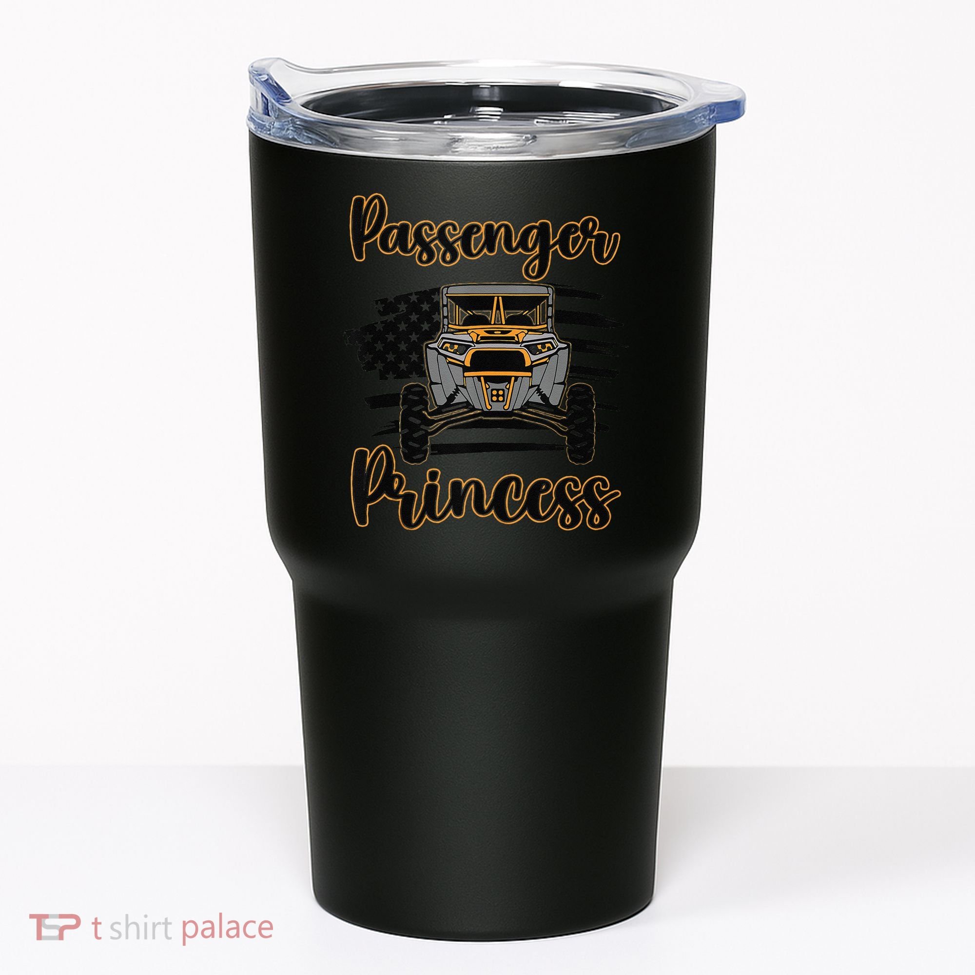 Sxs Utv Passenger Princess Orange Flag Tumbler