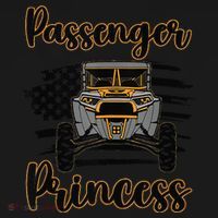 Sxs Utv Passenger Princess Orange Flag Ornament thumb 1