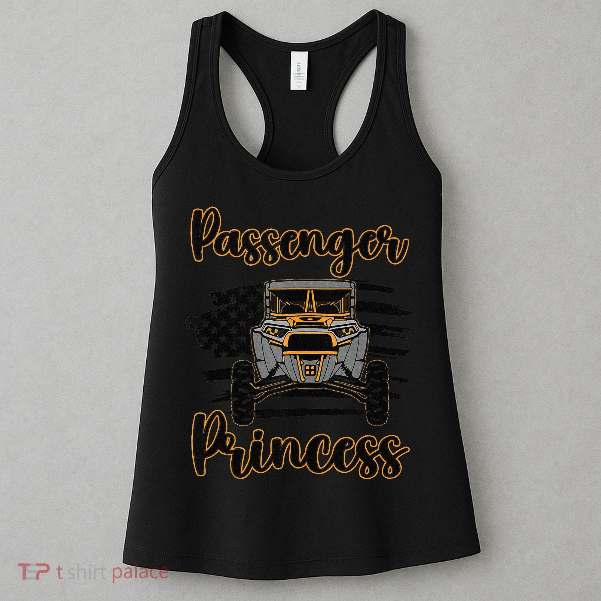 Sxs Utv Passenger Princess Orange Flag Women's Tank Top