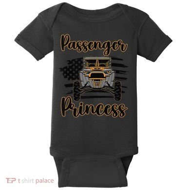 Sxs Utv Passenger Princess Orange Flag Baby Bodysuit