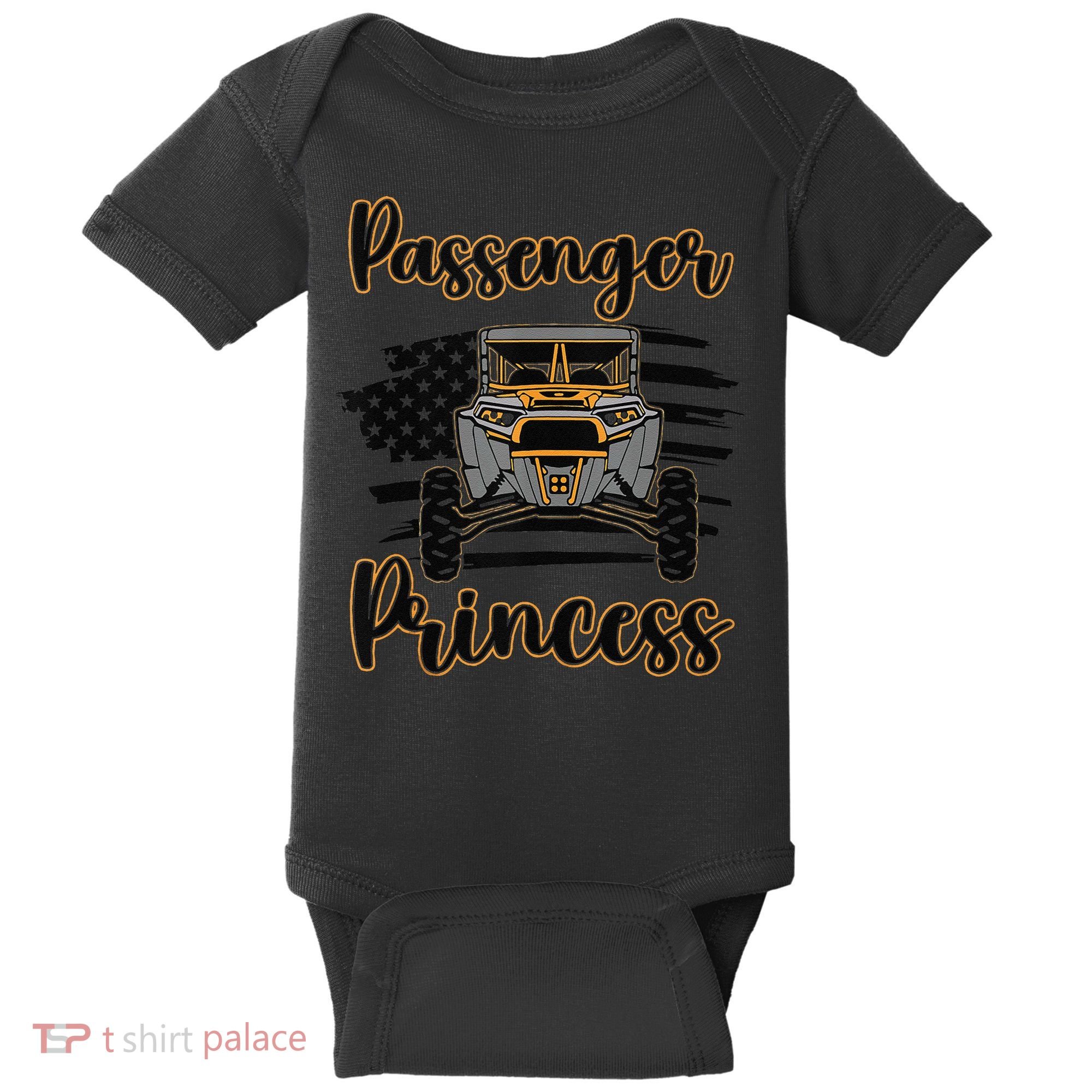 Sxs Utv Passenger Princess Orange Flag Baby Bodysuit
