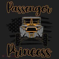 Sxs Utv Passenger Princess Orange Flag Hat thumb 2