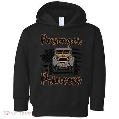 Sxs Utv Passenger Princess Orange Flag Toddler Hoodie