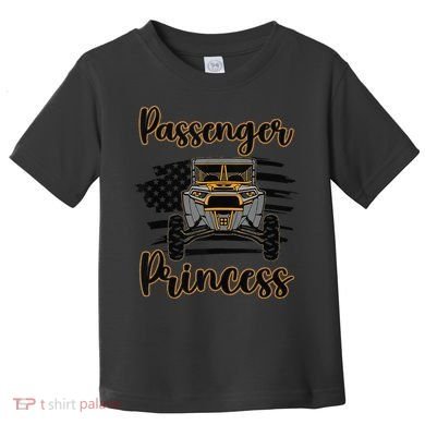 Sxs Utv Passenger Princess Orange Flag Toddler T-Shirt
