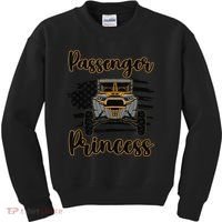 Sxs Utv Passenger Princess Orange Flag Kids Sweatshirt thumb 0