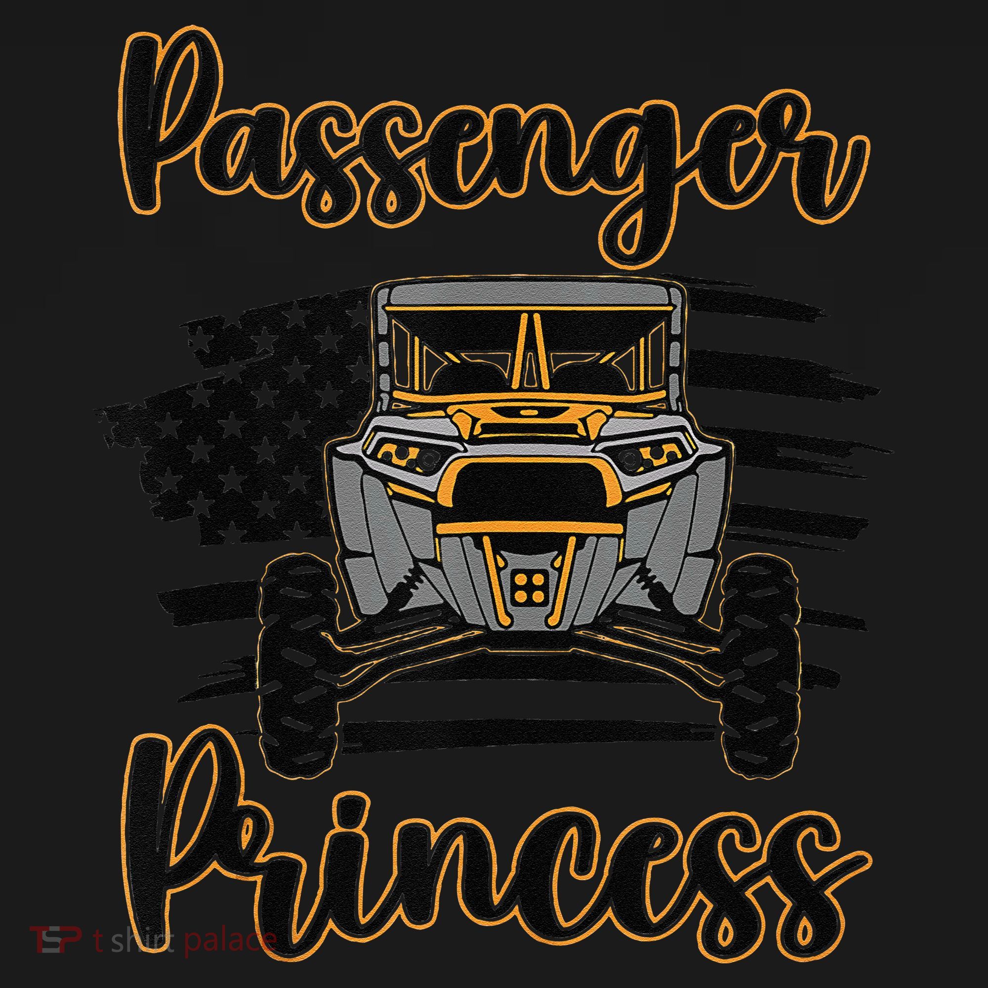 Sxs Utv Passenger Princess Orange Flag Tote Bag