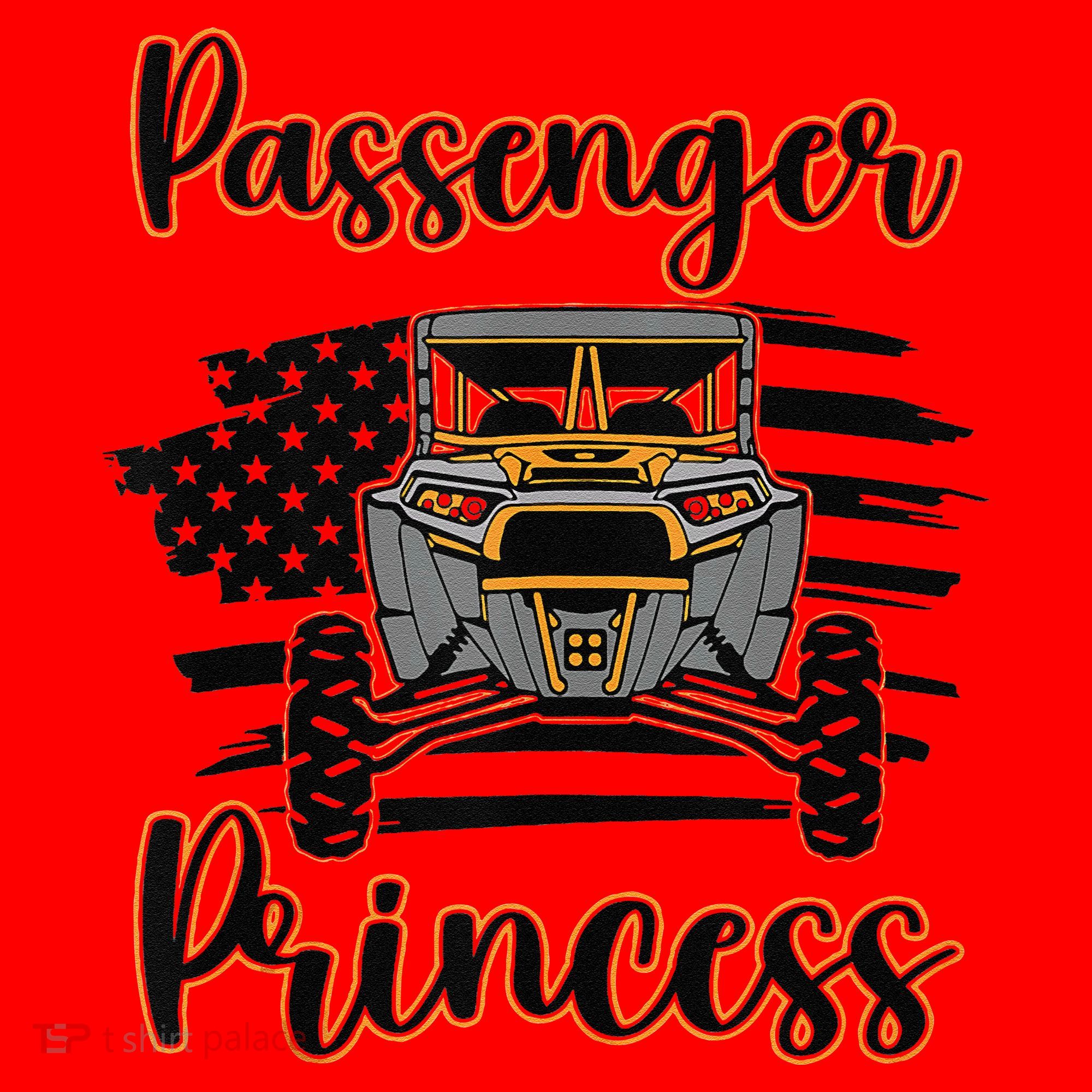 Sxs Utv Passenger Princess Orange Flag Santa Hat