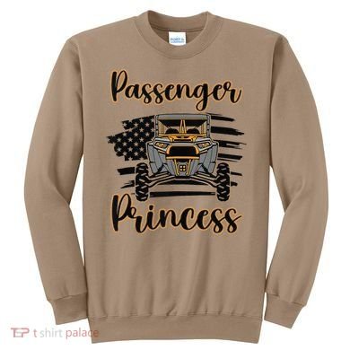 Sxs Utv Passenger Princess Orange Flag Sweatshirt