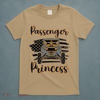 Sxs Utv Passenger Princess Orange Flag T-Shirt thumb 5