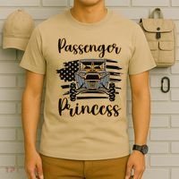 Sxs Utv Passenger Princess Orange Flag T-Shirt thumb 6