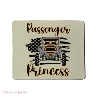 Sxs Utv Passenger Princess Orange Flag Mousepad