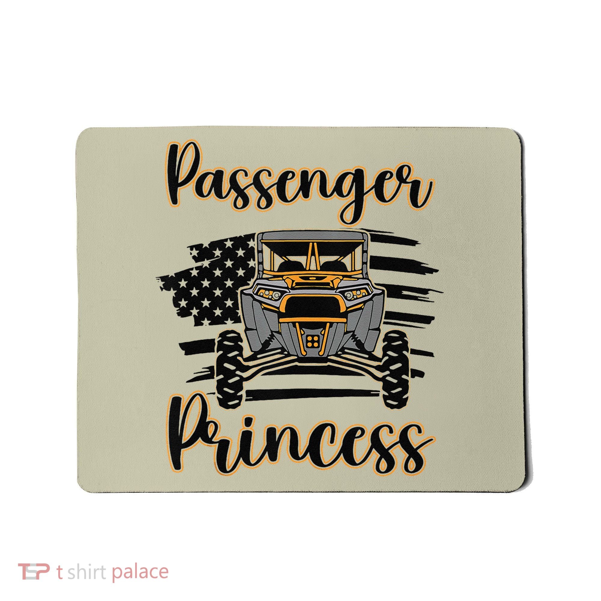 Sxs Utv Passenger Princess Orange Flag Mousepad