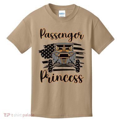 Sxs Utv Passenger Princess Orange Flag Kids T-Shirt