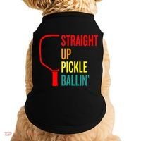 Straight Up Pickle Ballin' For Pickleball Lovers Doggie Tank thumb 0