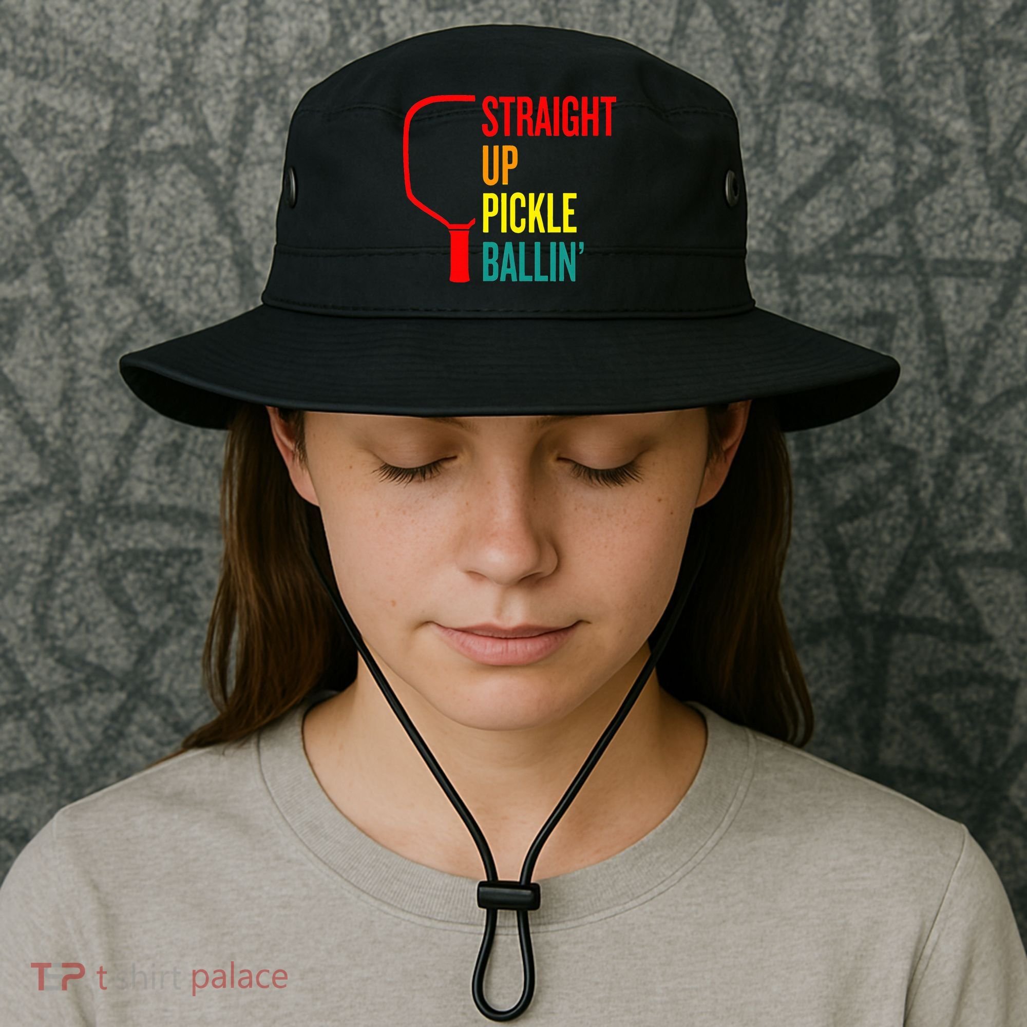Straight Up Pickle Ballin' For Pickleball Lovers Bucket Hat
